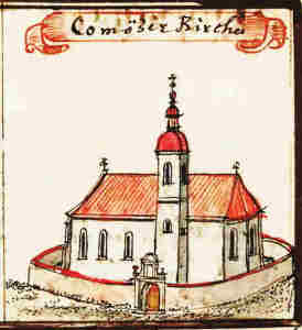 Comser Kirche - Koci, widok oglny